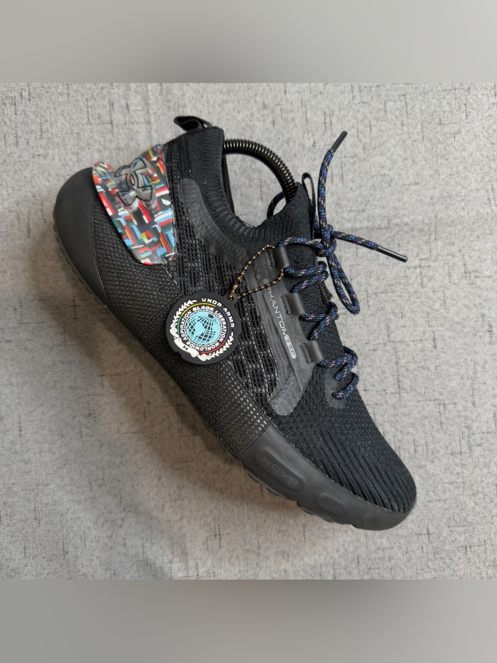 Under Armour HOVR Phantom 3 SE Black History Month Running Shoes Men 9 /W 10.5